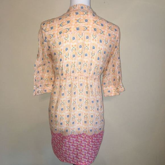 Zara Floral Drawstring Boho Dress Size XS - Picture 4 of 7